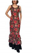 Penelope Flamenco Long-Dress 3 Ruffles