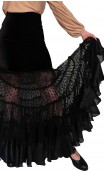 Saia Flamenca Lilly de Veludo e Tule