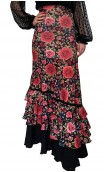 Falda Flamenco Stella Floral 4 Volantes