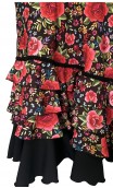 Falda Flamenco Stella Floral 4 Volantes