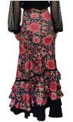 Falda Flamenco Stella Floral 4 Volantes