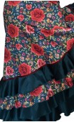 Vestido Flamenco Grace Floral 4 Babados
