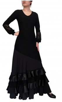 Grace Flamenco Long-Dress 4 Ruffles