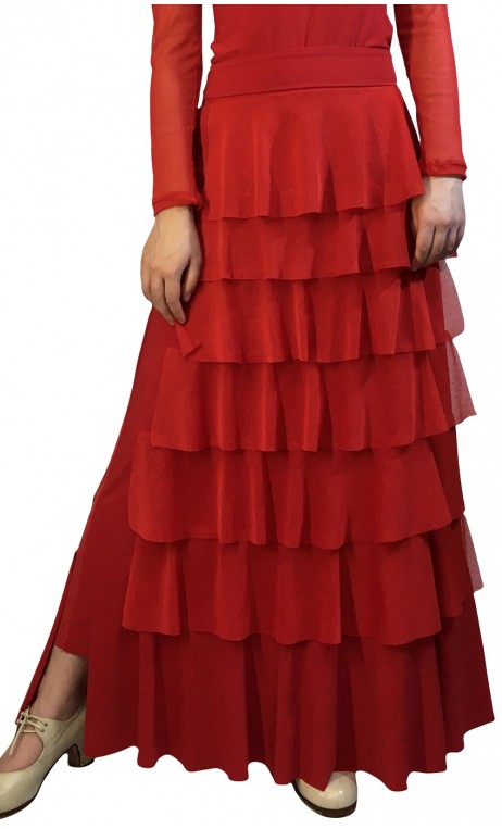 Simone Flamenco Skirt Tulle Ruffles