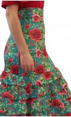 Letizia Floral 8 Ruffles Long-Skirt