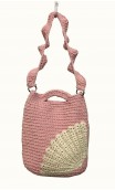 Rose w/Light Beige Crochet Bag
