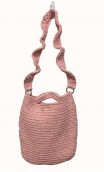 Bolsa de Crochet Rosa c/Cru