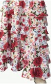 Letizia Floral 8 Ruffles Long-Skirt