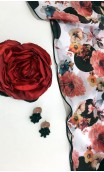 Printed Shawl, Earring & Flower Set