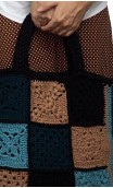 Bolsa de Crochet Quadrada Colorida