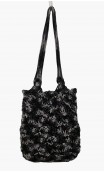 Grey Degradé & Black Crochet Bag