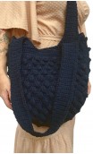 Bolsa de Crochet Azul Escuro