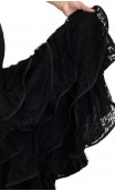 Black Lace Cádiz 6 Ruffles Flamenco Skirt