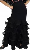 Black Lace Cádiz 6 Ruffles Flamenco Skirt