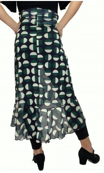 Midi Printed Tulle Skirt