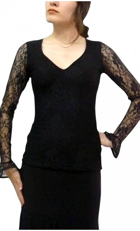 Erika Lace Top Long-sleeves