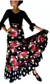 Angie Floral Flamenco Skirt