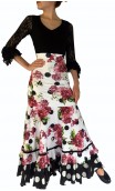 Angie Floral Flamenco Skirt