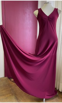 Godet Burgundy Flamenco Dress