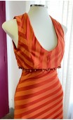 Orange Vest & Skirt w/6 Ruffles Set