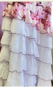 Rose Floral Flamenco Dress 6 Ruffles