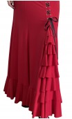 Janis Flamenco Skirt with Eyelets and Satin Tape Detail