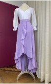Lilac Wrap Over Flamenco Skirt