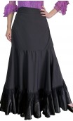 Antonella Wrap Over Flamenco Skirt w/Fringe