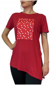 Red T-shirt with Applied Print