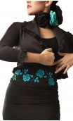 GABI Belt Black w/ Turquoise