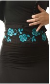 GABI Belt Black w/ Turquoise