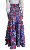 Letizia Floral 8 Ruffles Flamenco Skirt